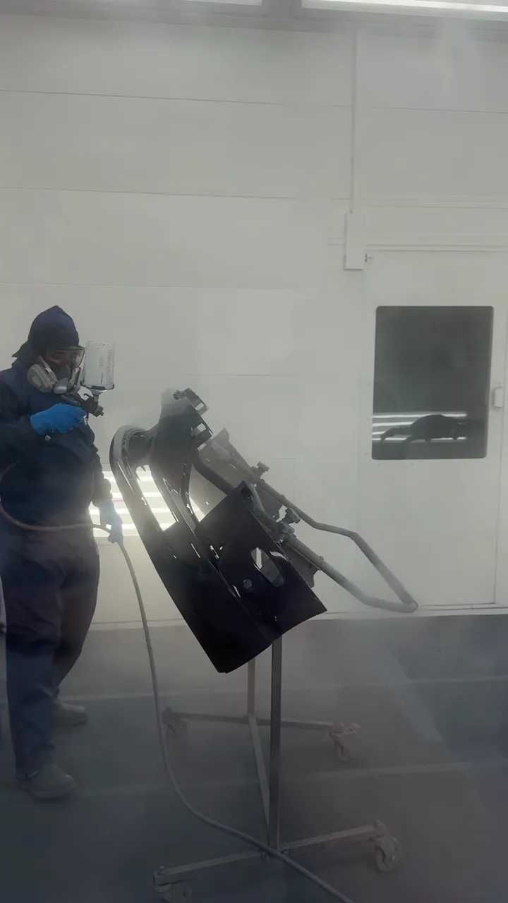 Refinishing in the paint booth